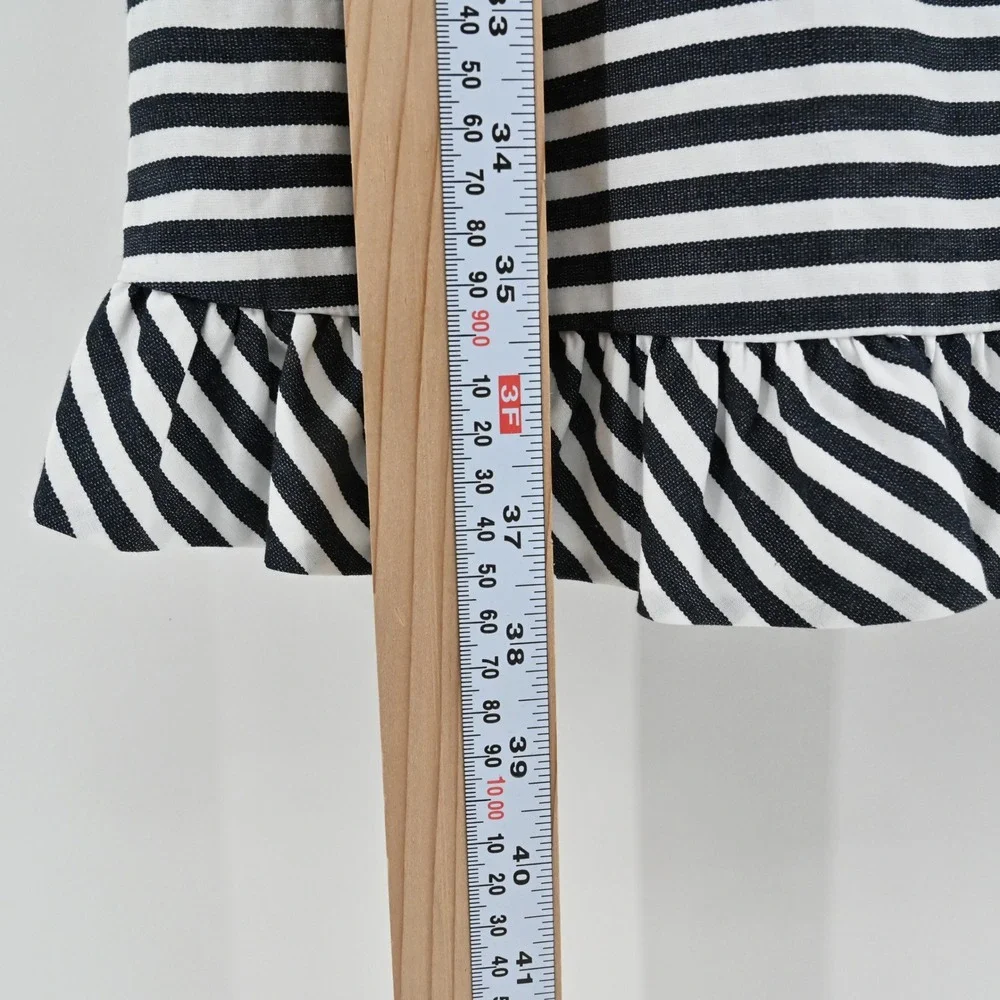 Kate Spade Striped Ruffle Dress Size‎ 2 Nautical Sleeveless Breezy Preppy Cotton